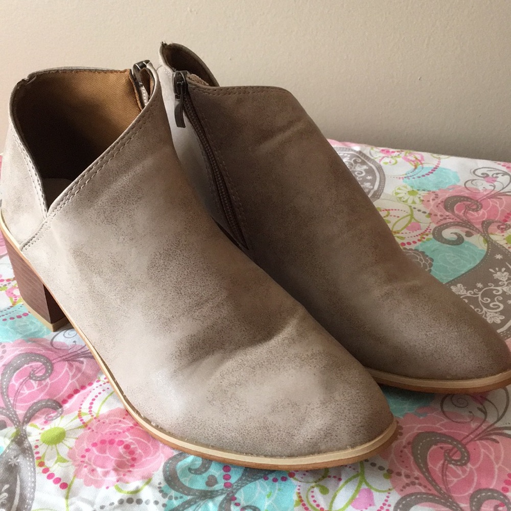 Camel colored booties